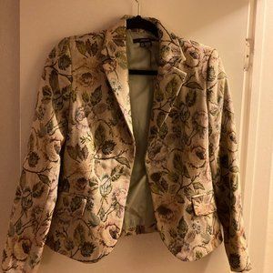 ZARA Floral Long Sleeve Blazer Jacket